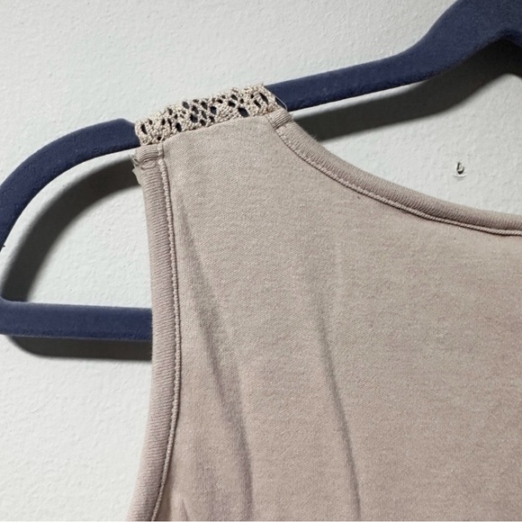 Vintage Keren Hart Beige Lace Tank Top Women’s Size Small Boho Y2K Coquette - Picture 10 of 11